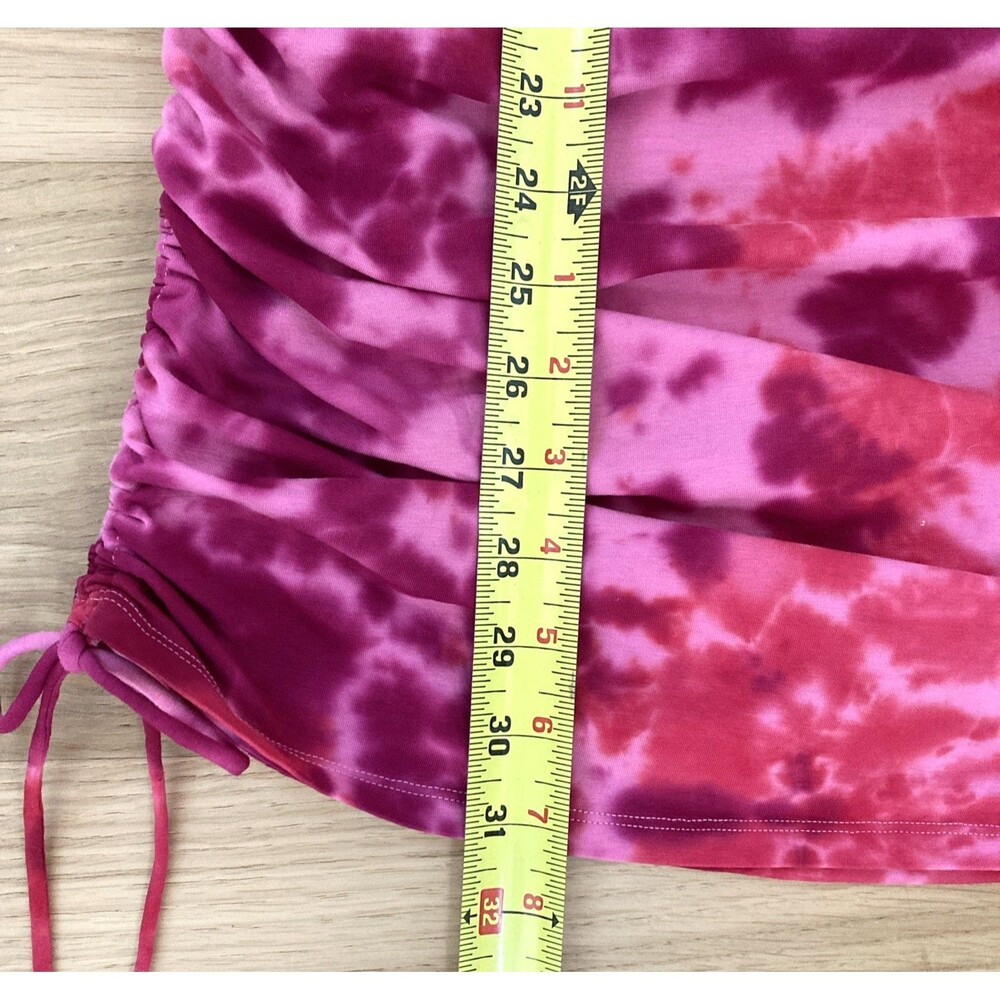 PINK Victoria's Secret Tie Dye Ruch Bodycon Tight Stretches Mini Dress XXL Beach - Picture 13 of 13